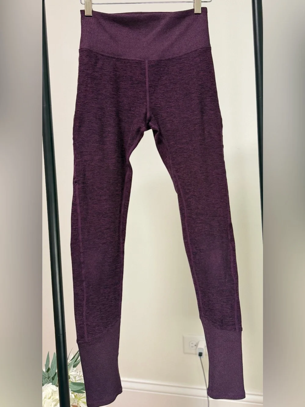 ALO Yoga Alosoft High-Waist Leggings | Deep Plum Burgundy | Size S